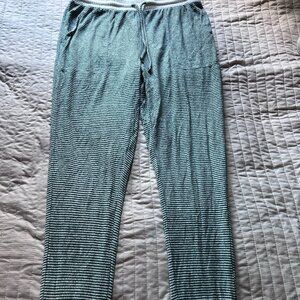 Women's Striped Beautifully Soft Pajama Pants - Stars Above Green M